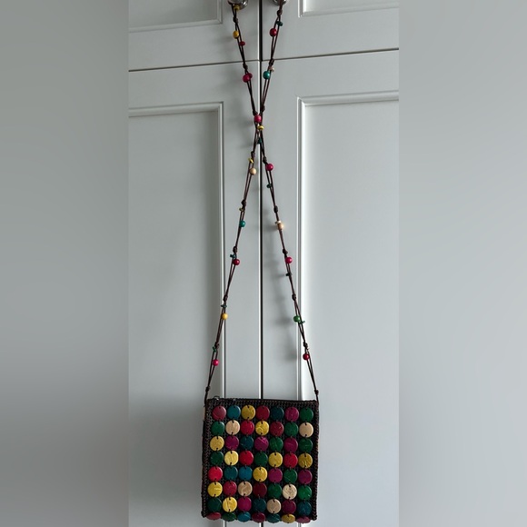 NWOT Summer crossover mini bag. 16x16 cm. Hand made by artisans. Lightweight Fun - Picture 8 of 10